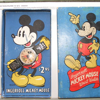 1935-36 Mickey Mouse Watch in Box - Wristwatches