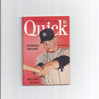 QUICK MAGAZINE OF MICKEY MANTLE APRIL 20, 1953 - Baseball