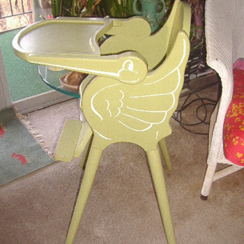 VINTAGE WOOD STORK HIGH CHAIR - Furniture