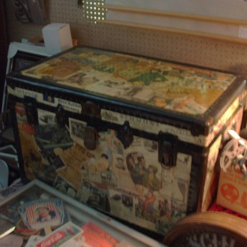 just a cheap trunk, but with some great decoupage on it 