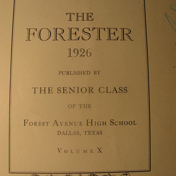 1926 School Annual - Forrester Avenue H.S. Dallas,Tex.