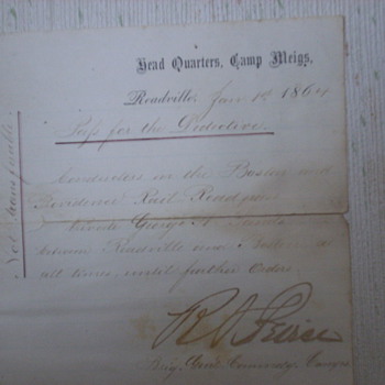 Civil War orders