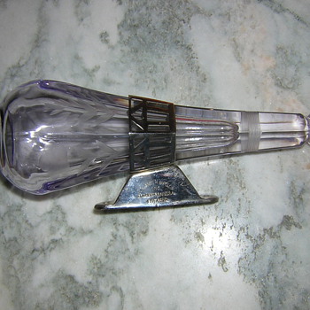 Antique Cut Crystal Automobile Vase - Glassware
