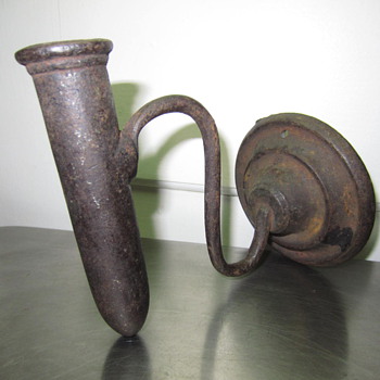 antique wrought iron carriage or railroad wall vase? (blacksmith) - Tools and Hardware
