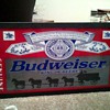 Budweiser beer sign with revolving carriage / motion RARE, 3 feet wide