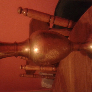 brass vase teo piece
