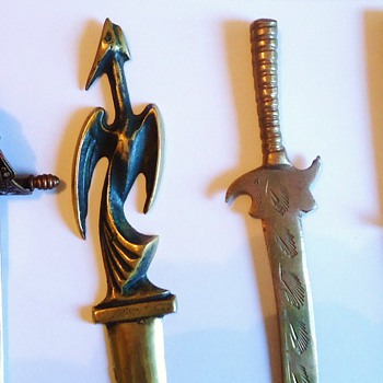 Letter openers $11 + shipping, Napoleon is not real coin but is Christofle! Bird id Israel! - Office