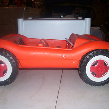 big plastic toy from the 60"s made in west germany on bottom  - Model Cars