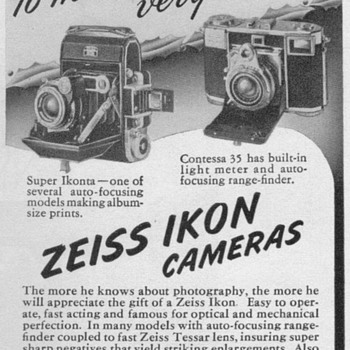 1951 - Zeiss-Ikon Cameras Advertisement