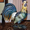 Shabby Painted Tin Gallo / Rooster