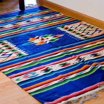 Vintage Mexican Serape - Rugs and Textiles