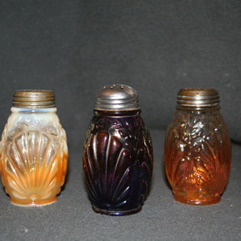 Very Rare Carnival Glass Shakers - Glassware