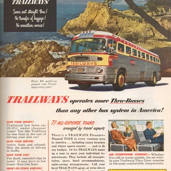 1952 - Trailways Bus Advertisements