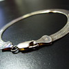 Flat snake bracelet 925 silver