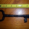 Very old large cast iron skeleton key 