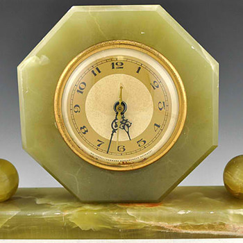 Whitehall Hammond Green Oynx Mantle Clock 1931