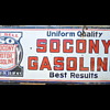 Large SACONY gasoline porcelian sign