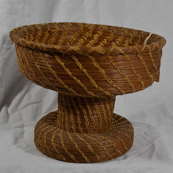 Unusual Shaped Basket that has an Hour Glass Shape