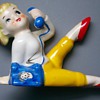 1950's Ponytail telephone figurine made in Japan 