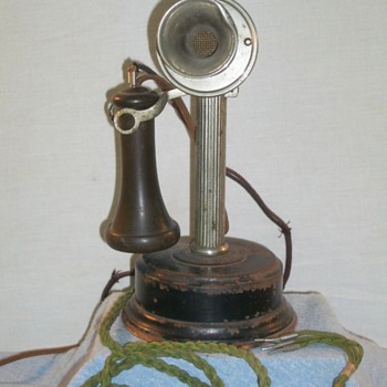 American Electric Co. Fluted Shaft Candlestick - Telephones