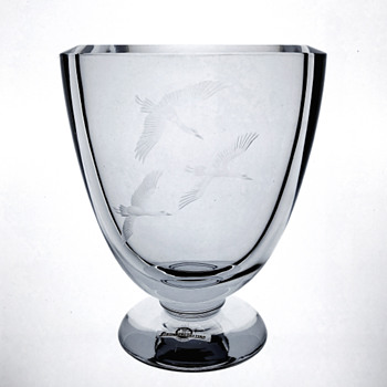 Gerda Stromberg vases, one with  Gunnar Nylund decoration.
