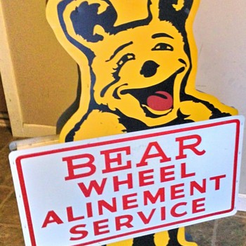 Bear Alinement double sided sign - Petroliana