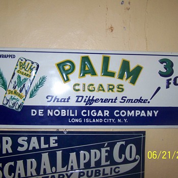 Palm cigars sign