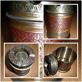 1930's india made ashtray/cigarette box