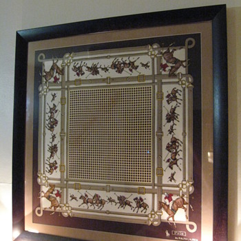 VINTAGE RALPH LAUREN SCRAF FRAMED AND MATTED C. MID 1970S-TO EARLY 1980S