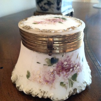 Victorian Milk Glass Hinged Box