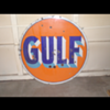 Double Sided Gulf Porcelain Sign (Age?)