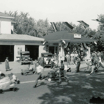 "the hilltop station" and soap box derby - Photographs