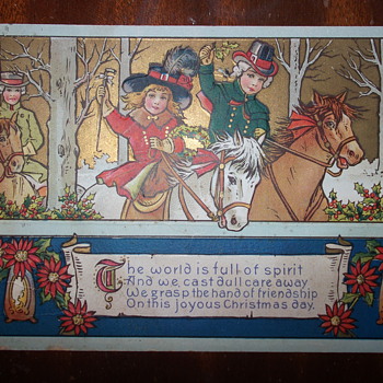 Old Christmas Postcard from 1917 - Postcards
