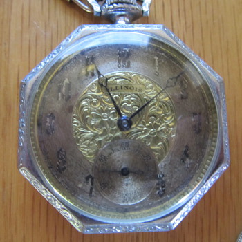 Antique Octigon Illinois Railroad Watch (1900+-)