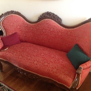Victorian sofa with matching chairs