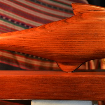 Wooden Fish Carving by Grant D. Devore - Folk Art
