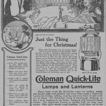 1919 - Coleman Lantern Advertisement - Advertising