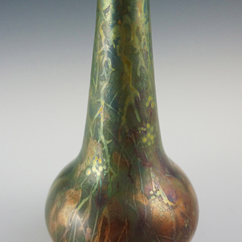 Unknown Symbolist Art Nouveau Reflet Métallique Ceramic Vase - Art Nouveau