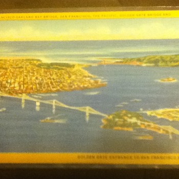 San Francisco Bay Bridge and Golden Gate Bridge Postcard - Postcards