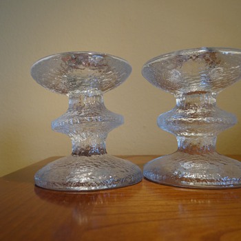 VINTAGE  TIMO SARPANEVA  IITTALA FINLAND -FESTIVO  2665-080 CANDLE STICK - Art Glass