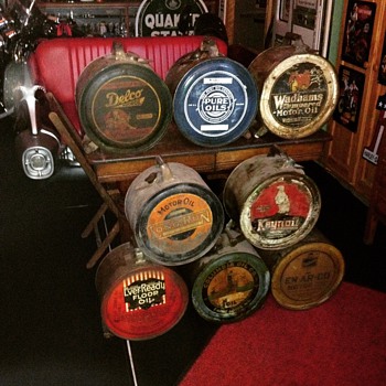 1920's Five Gallon Oil Rocker Can's - Petroliana