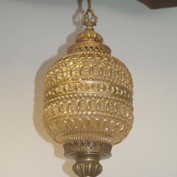 Vintage Bubble Glass Hanging Light Lamp -Trying to Identify :)