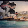 My grandfathers WW2 battle scene painting's that he sent home from the Pacific.