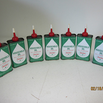 new old stock sinclair handy oil cans