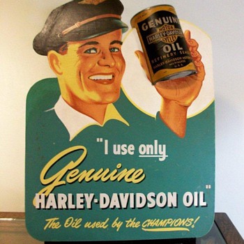 1940's Harley-Davidson Dealer Oil Display - Motorcycles