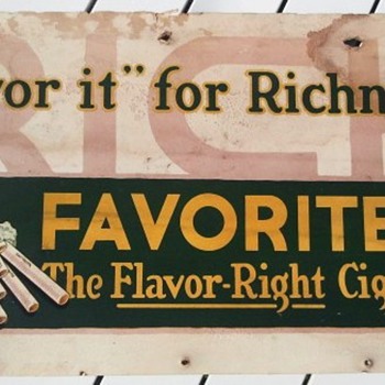 Pre - 1920's Favorite Cigarette Advertisement