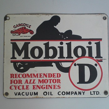 Four Gargoyle Mobiloil Signs!