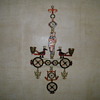 Unusual hanging enamelled candlestick
