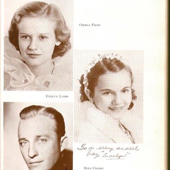 Bing Crosby signed yearbook 