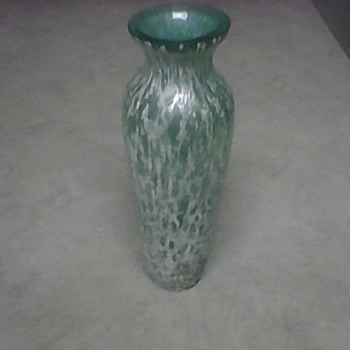 TURQUOISE GLASS VASE - Art Glass